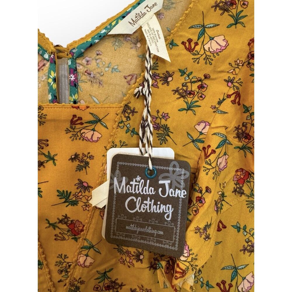 MATILDA JANE Fantasy Fancy Brilliant Daydream Women's S Floral Dress Yellow NWT - Picture 11 of 11